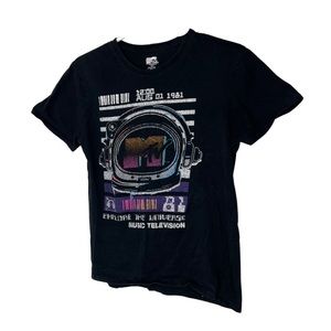 MTV black T-shirt 1981 graphic size medium